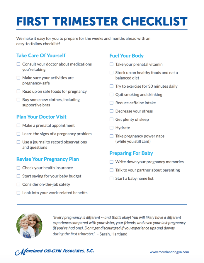 first-trimester-checklist
